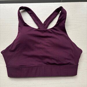 Fabletics No-Bounce High Impact Sports Bra Burgundy